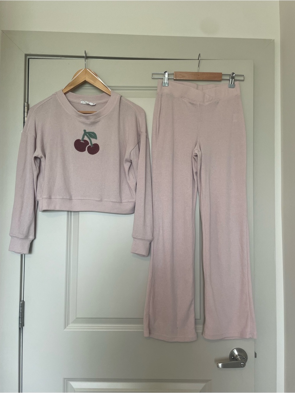 Wild Skye Light Pink Cherry Lounge Pajama Set